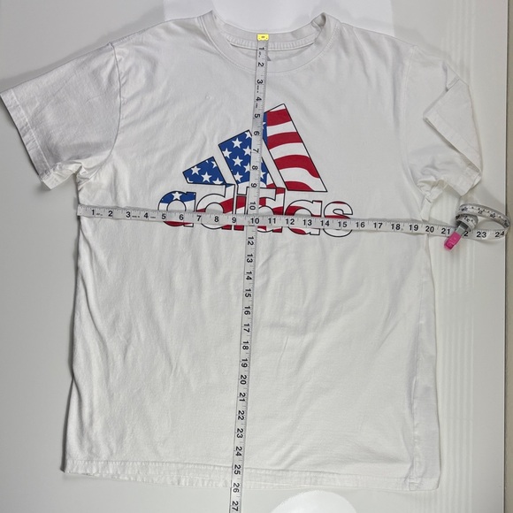Adidas Golf White Tee with Patriotic Logo - Picture 2 of 7
